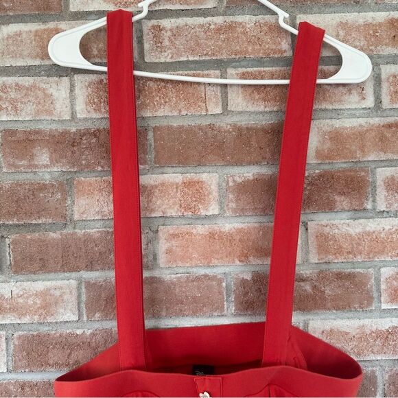 Disney Winnie Pooh Suspender Overalls Skirt Women’s Plus 1X Red - Picture 5 of 11